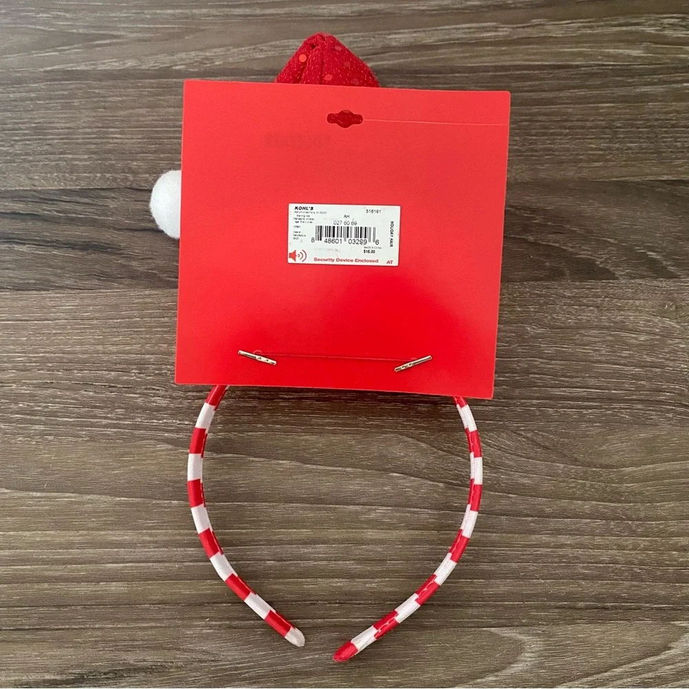 Kohls Celebrate Together Womens Santa‎ Hat Headband One Size Red White